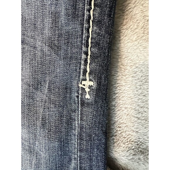 Cowgirl Tuff Western Jeans Women’s Size 26 Low Rise Raw Hem Straight Leg Studded - Picture 8 of 11